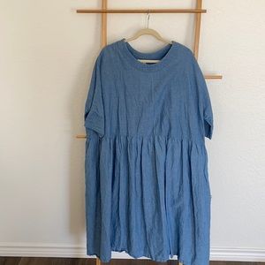 Vintage MIMU MAXI denim smock dress